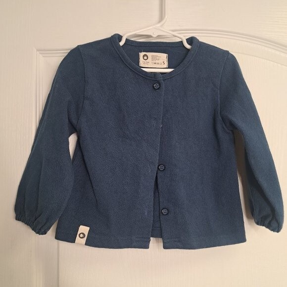 Arim Closet Dusty Blue Knit Cardigan - Picture 1 of 5